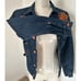 70s Vintage Ralph Lauren Western Wear Denim Jacket Women M Embroidered