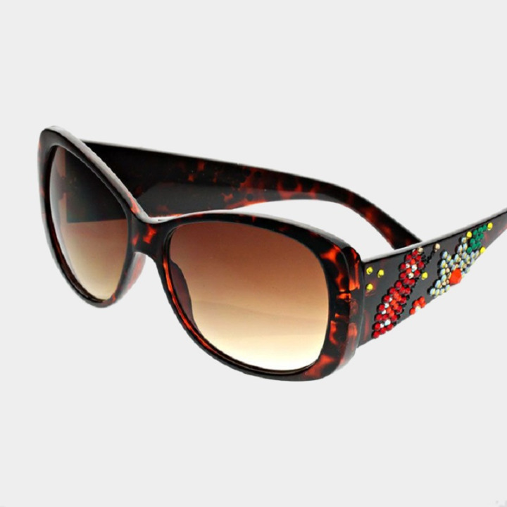 Crystal embellished oversized sunglasses