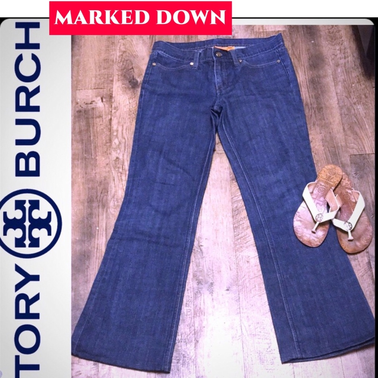 TORY BURCH CLASSIC FIT DARK DENIM JEAN siz…27