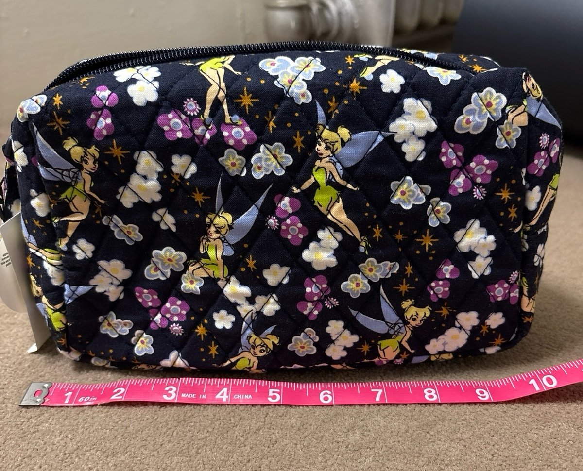Vera Bradley x Disney Medium Cosmetic bag tinker bell's flight limited edition