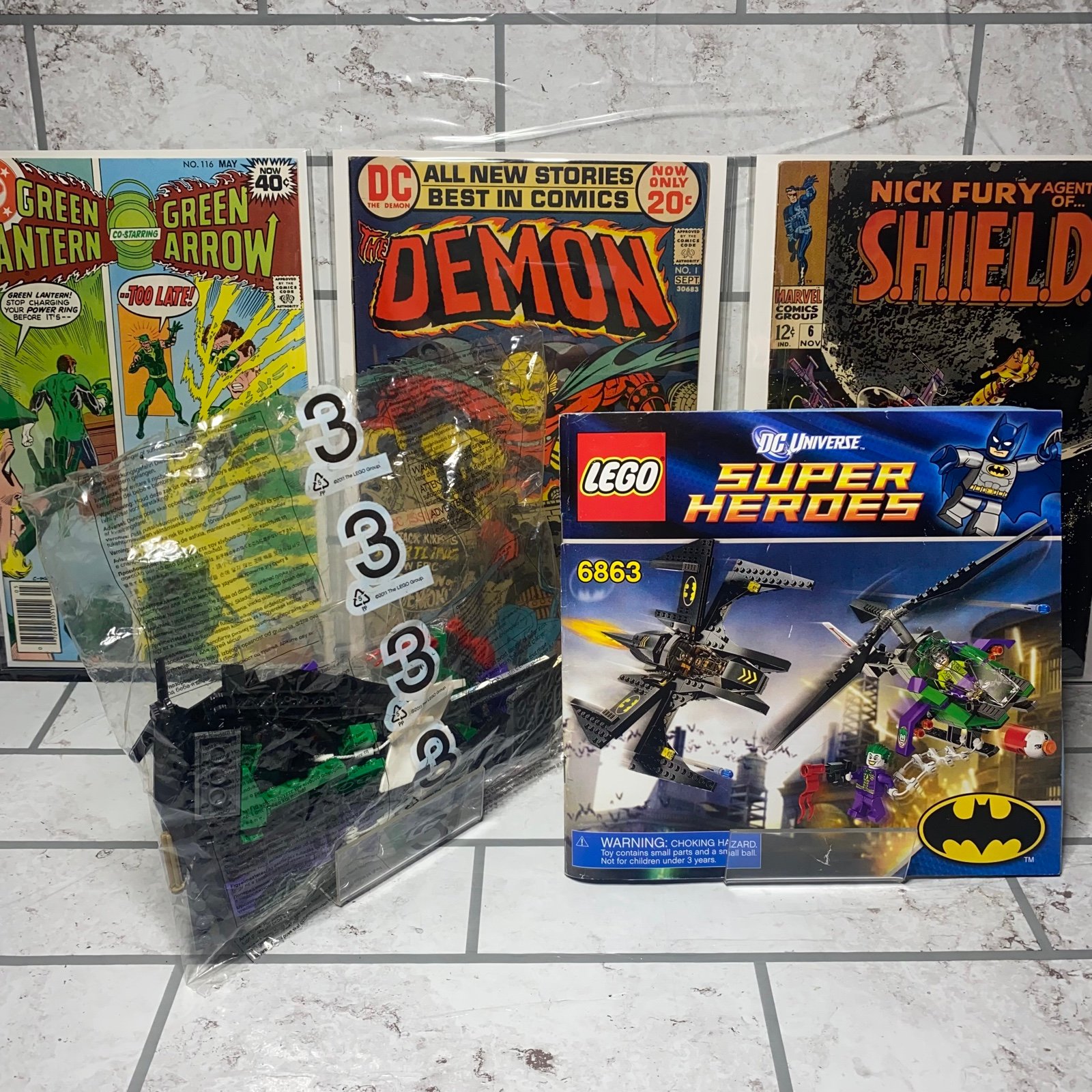 Lego 6863 Bag 3 w/ Instructions (Joker Helicopter w/ Joker & Henchman)