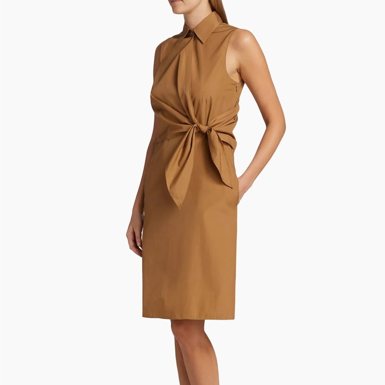 Vince Brown Sleeveless Dress Size 10 New Retails 395