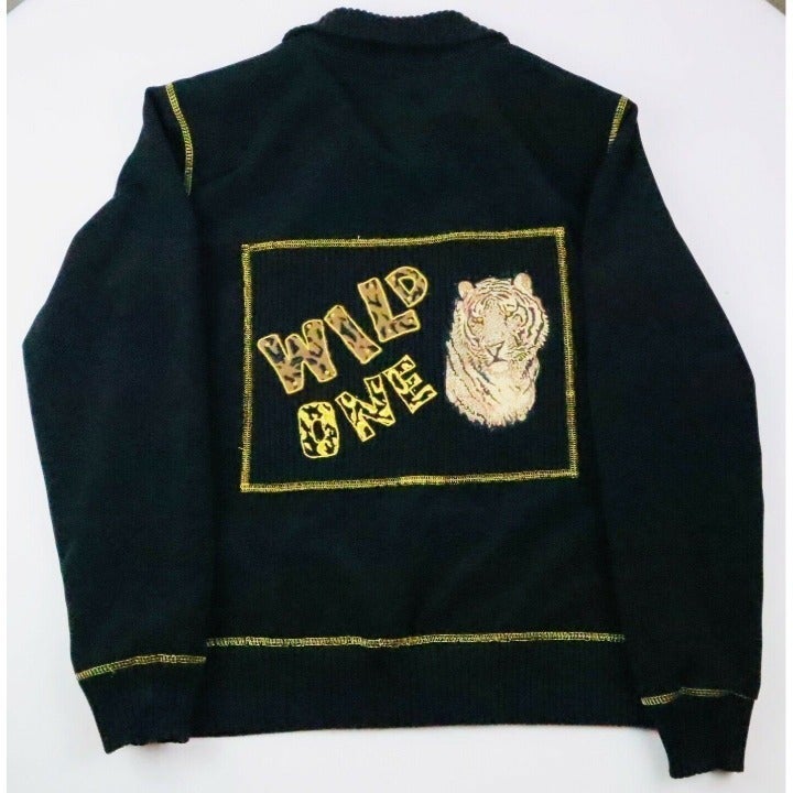 Vtg Mureli Wild One Tiger King Jacket Sm