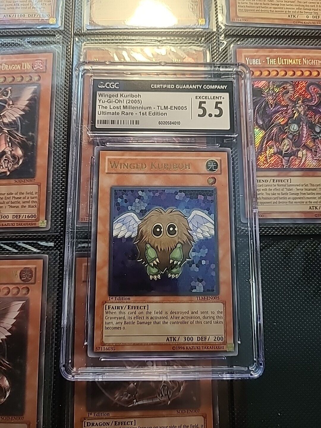 Yugioh The Lost Millenium Winged Kuriboh TLM-EN005 Ultimate Rare 1st Ed CGC 5.5