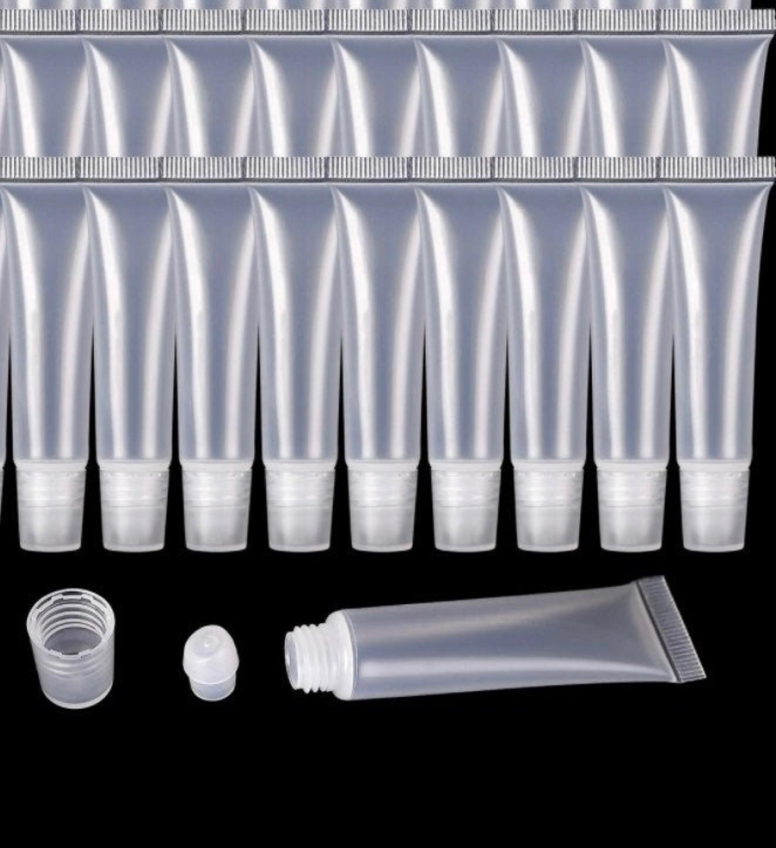 Lip Gloss Balm Tubes Refillable Tubes Clear Containers Soft Tube 10ml, 18 total