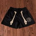 Mens Large Eric Emanuel Black Bone Shorts- Authentic Never Worn