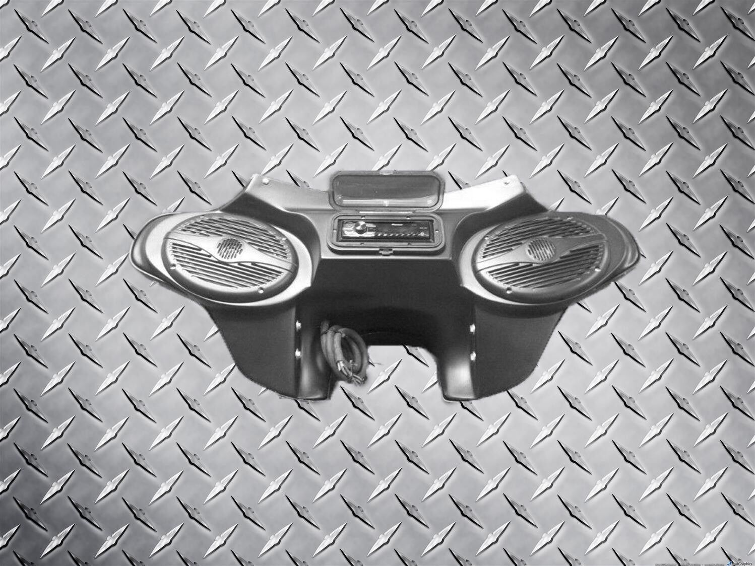 Yamaha Road Star 1600 / 1700 Batwing Fairing - 6 x9 Speakers + MP3 / Radio