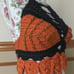Crochet Orange and Black Autumn halter top (S)
