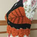 Crochet Orange and Black Autumn halter top (S)