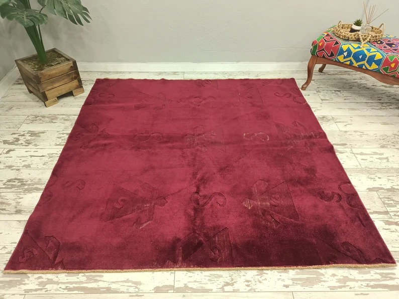 Carving Rug, Soft Rug, Vintage Rug, Turkish Area Rug, Entryway Rug, Bedroom Rug,