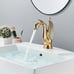 Golden Bathroom Sink Faucet, Swan Faucet Swan Shaped Single Handle - 351