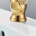 Golden Bathroom Sink Faucet, Swan Faucet Swan Shaped Single Handle - 351