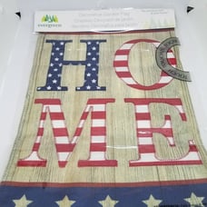 Evergreen Stacked Home 2-Sided Garden Burlap Flag And Matching Sassafras Mat