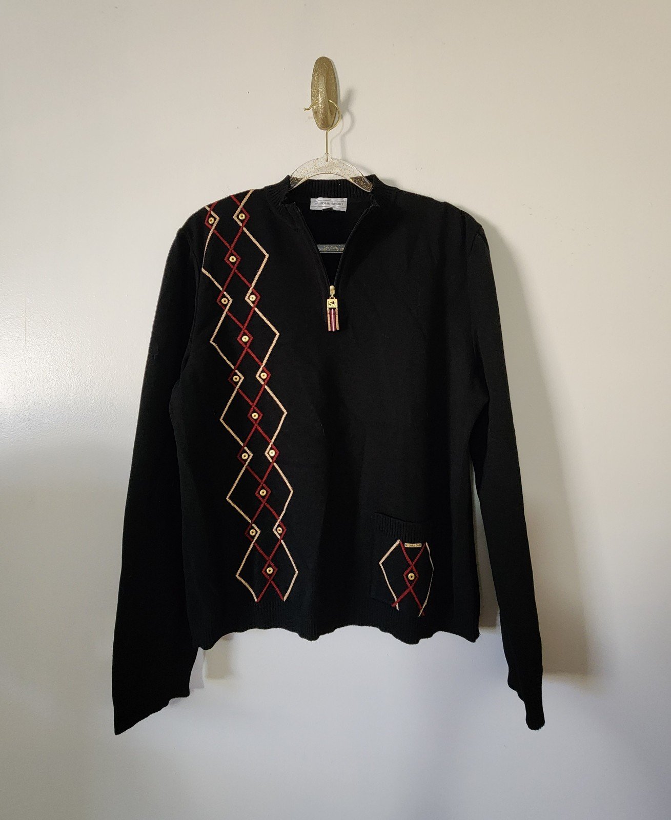 St. John Sport Golf Half Zip Sweater Country Club Mature