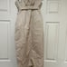 ZARA WOMAN SS23 PAPERBAG GABARDINE BELTED LIGHT BEIGE Midi Length Skirt size S