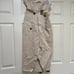 ZARA WOMAN SS23 PAPERBAG GABARDINE BELTED LIGHT BEIGE Midi Length Skirt size S