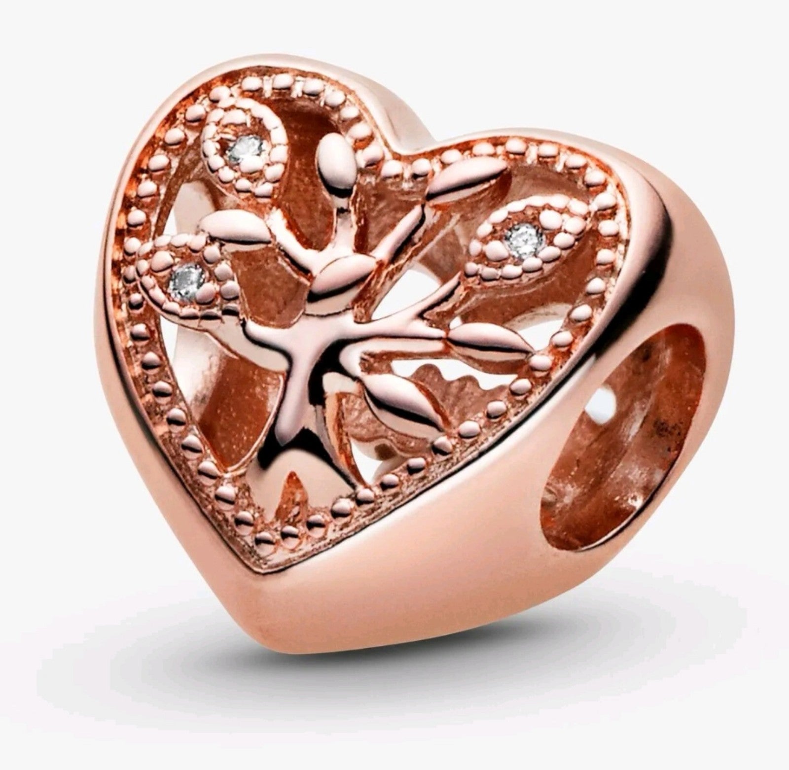 BRAND NEW of authentic Pandora charm rosegold openwork Family tree