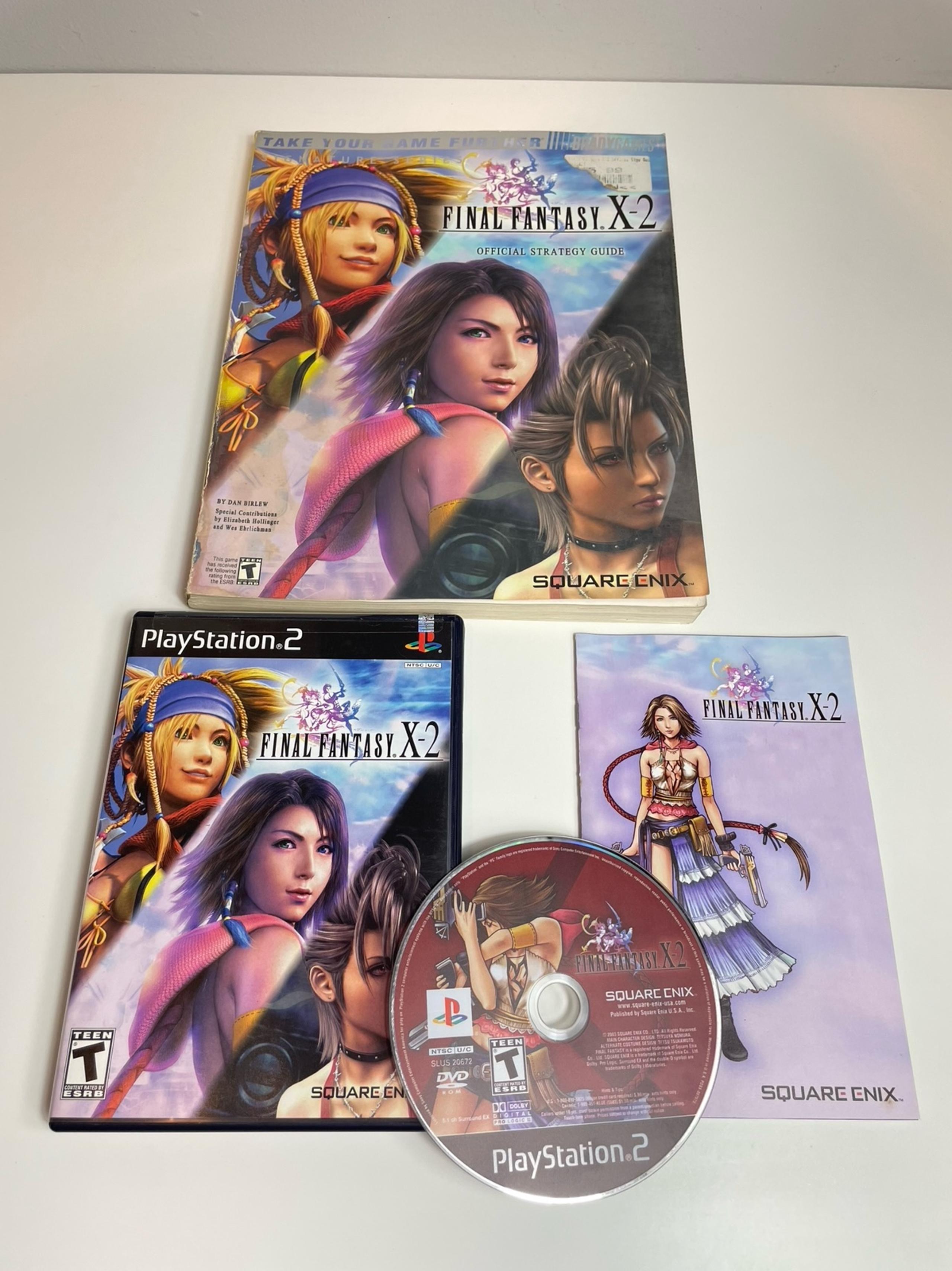 Final Fantasy X-2 PS2 PlayStation 2 CIB Mint w Strategy Guide w Poster