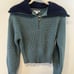 ATHLETA SWEATER WOMENS XS HEAVYWEIGHT KNIT 1/4 ZIP PULLOVER ALDER DEEP OCEAN