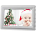 Polaroid - 7in Digital Photo Frame with Decorative Textured Silver Metal Frame