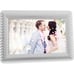 Polaroid - 7in Digital Photo Frame with Decorative Textured Silver Metal Frame