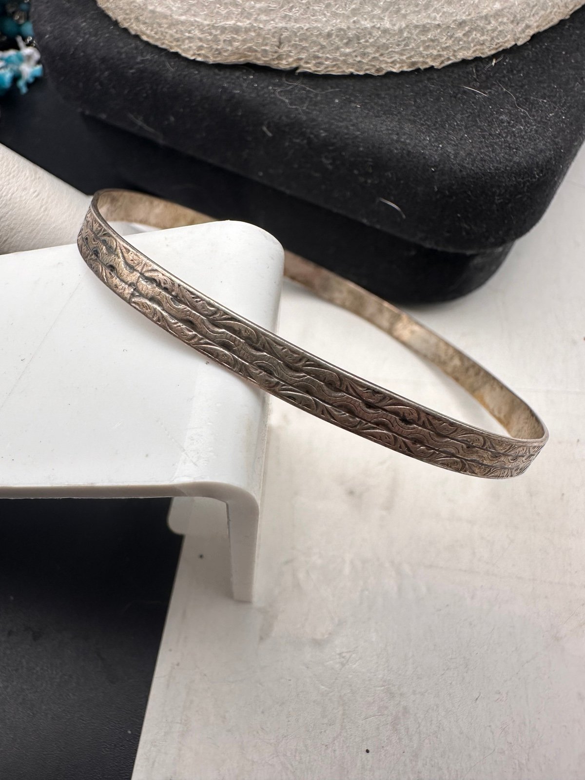 Antique Sterling 40’s P&H tribal native style bangle bracelet