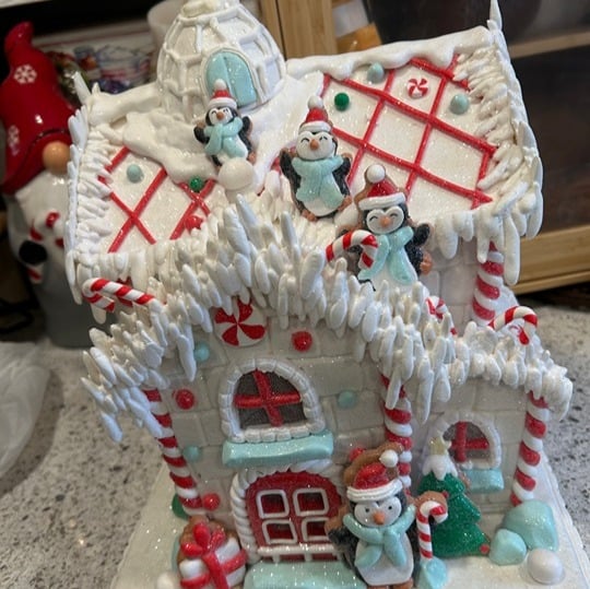 Gingerbread House penquins ice castle