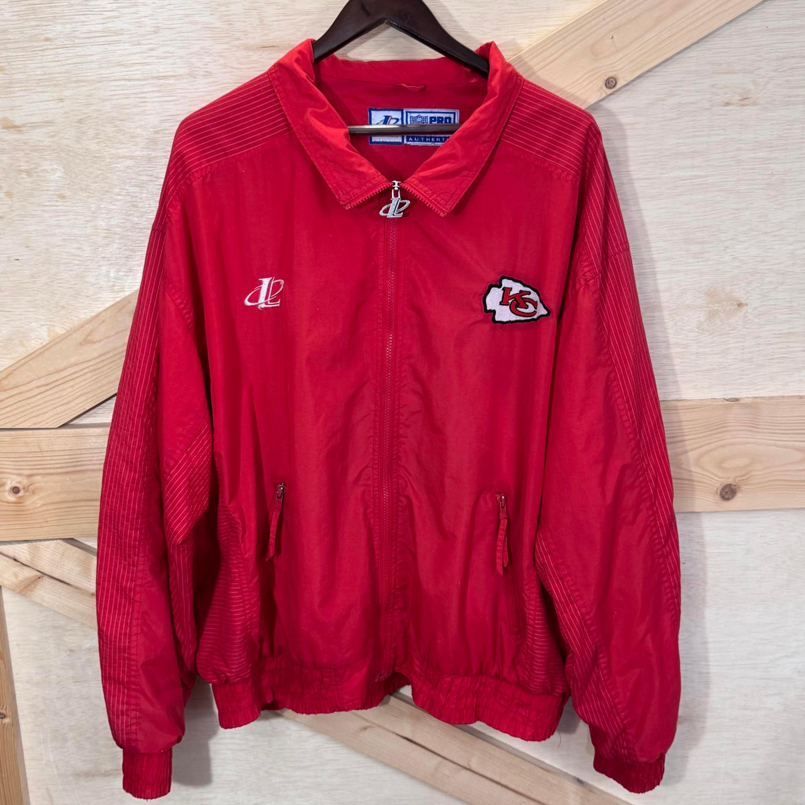 Vintage NFL Logo Athletic Men's Kansas City Chiefs Windbreaker Jacket Full Zip