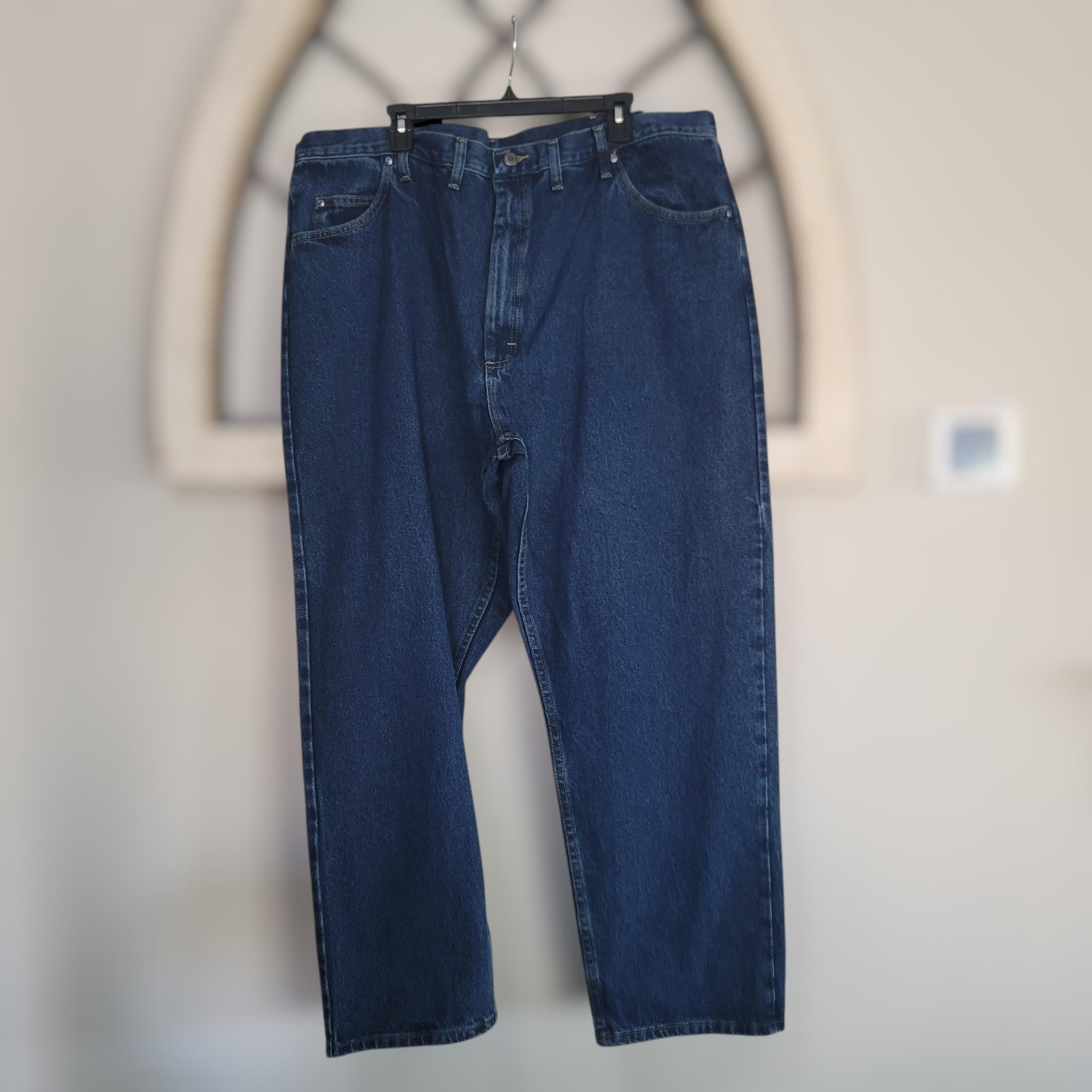 *NWT* Wrangler Five Star Relaxed Fit Men's Blue Medium Wash Denim 46x30