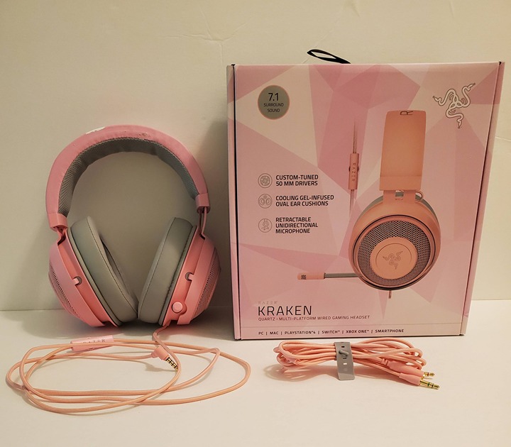 Razer Kraken Gaming Wired Headset Rose Quartz