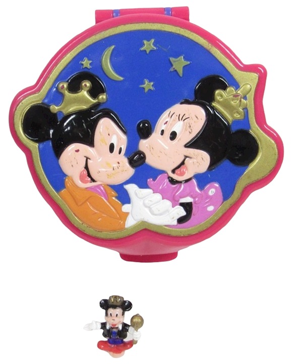 1995 Vintage Polly Pocket Disney Minnie & Mickey Mouse Playcase Bluebird (46309)