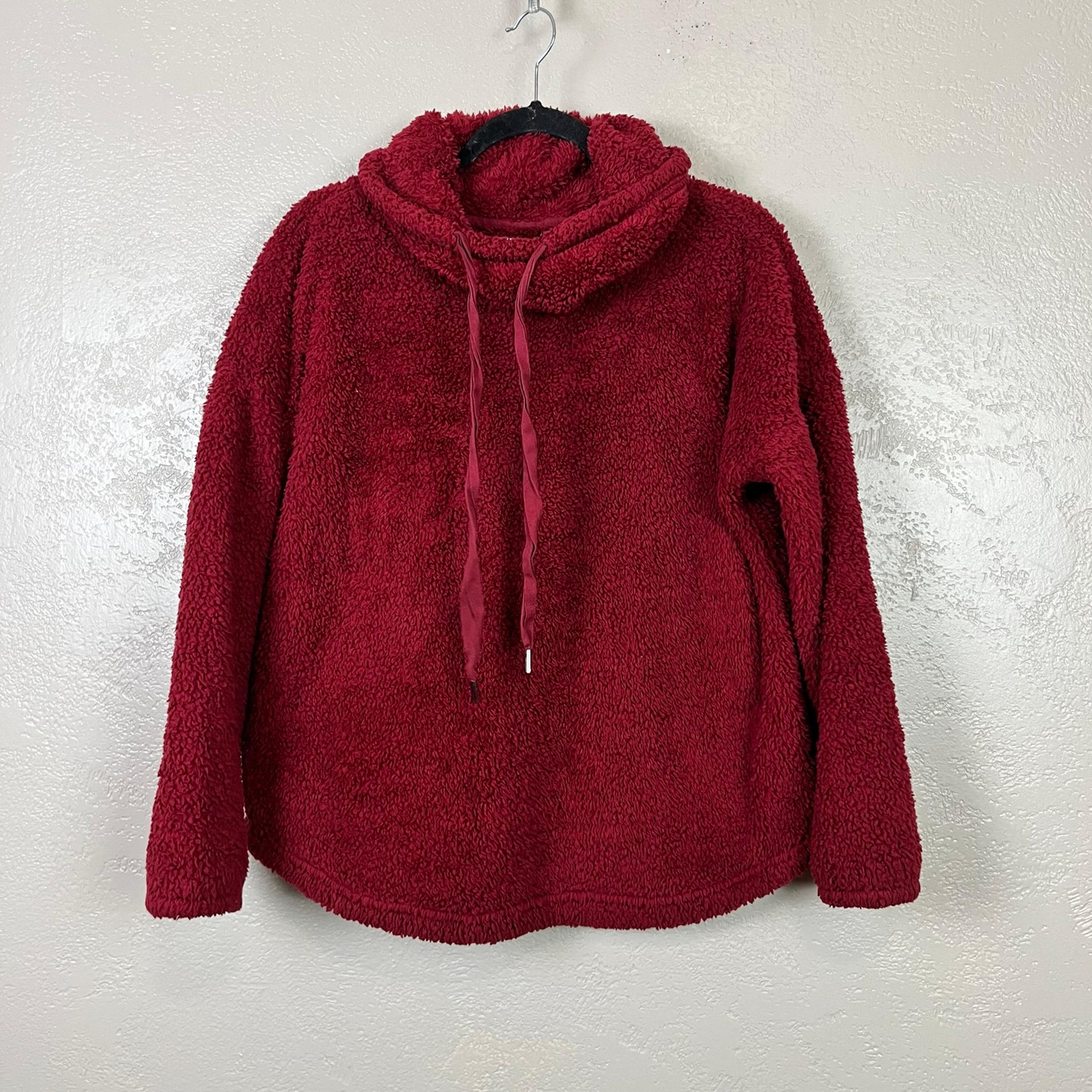 Maurices Women's Large Cowl Neck Top Long Sleeve  Pullover  Burgundy Sweater