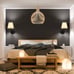 Set of 2 Adjustable Swing Arm Wall Sconces - Bedroom Wall Lamps with White Shade