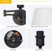 Set of 2 Adjustable Swing Arm Wall Sconces - Bedroom Wall Lamps with White Shade