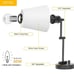 Set of 2 Adjustable Swing Arm Wall Sconces - Bedroom Wall Lamps with White Shade