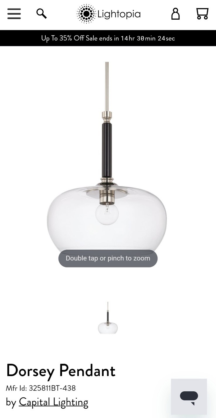 Capital Lighting Dorsey Pendant lighting fixture