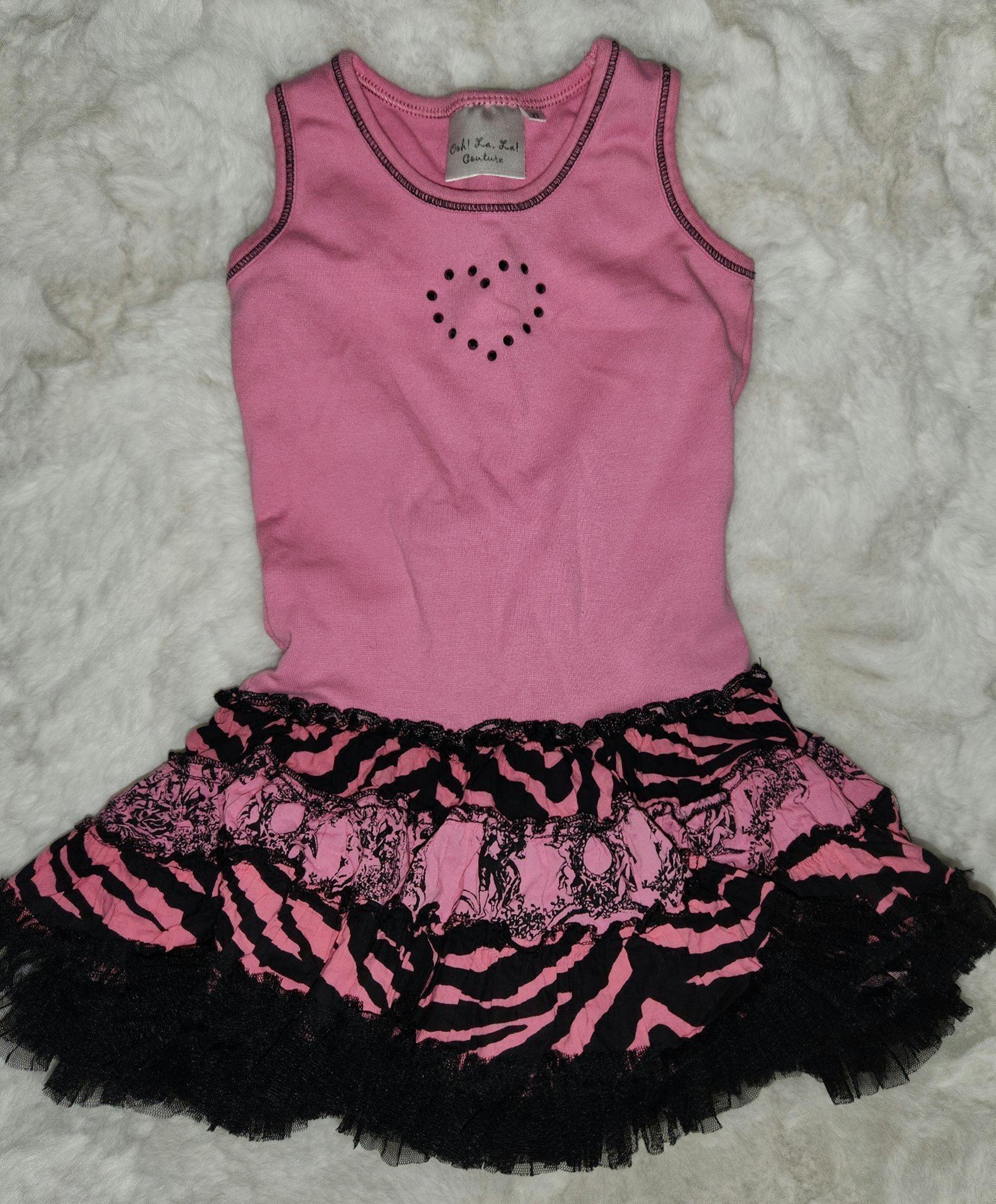 Ooh! La La  pink / black dress 2t