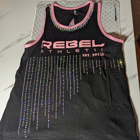 Youth Large Rebel Athletic Youth Tank in Orchid Pink Crystal