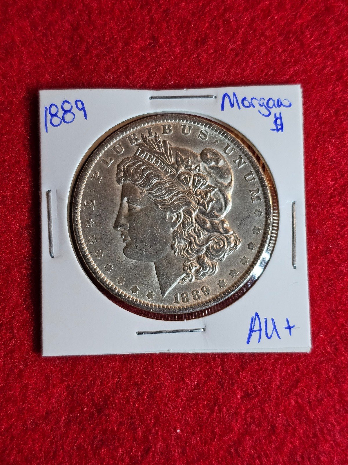 1889 P MORGAN SILVER DOLLAR INCREDIBLE LUSTER. AU+