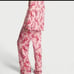 Victoria’s Secret Glazed Satin Bow Pajama Set Pink Ribbon Chalk Rose Size Small