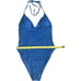 Andie Swim The Lagos One Piece Swimsuit Halter Tie Neck Horizon Blue Size XL