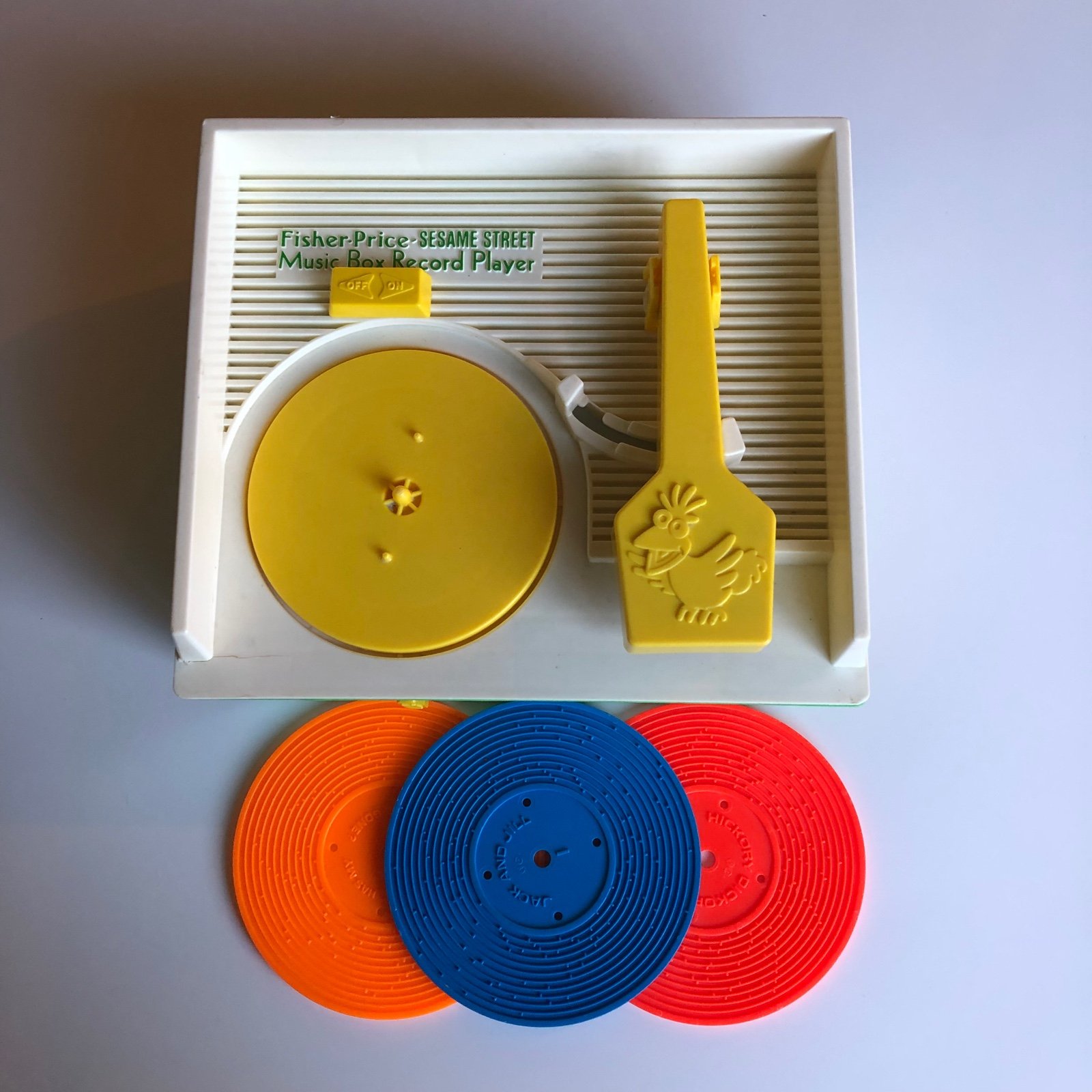 1984 Vintage Sesame Street Record Player + 3 Discs