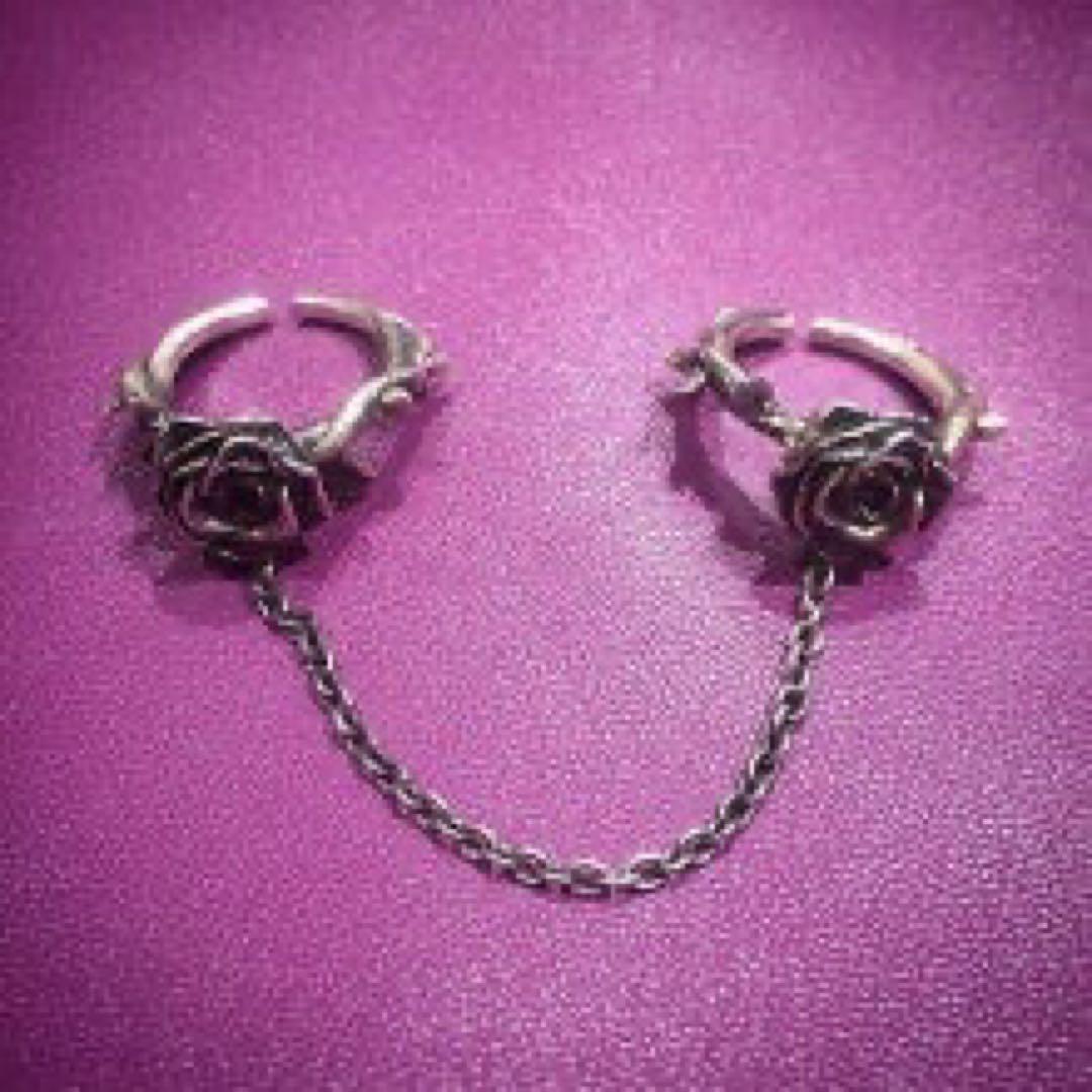 EATME ALICE BLACK Ring Rose Ring Double Band
