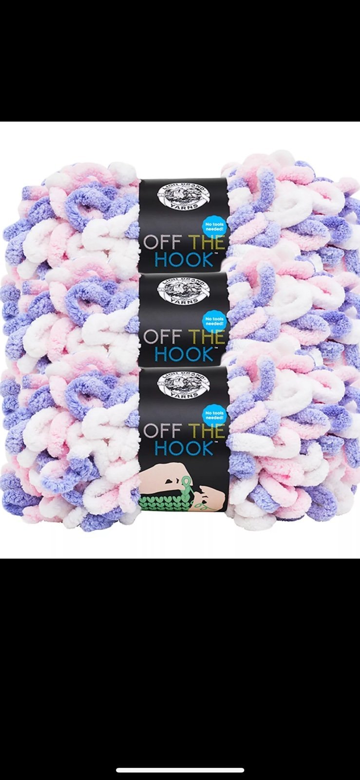 Lion Brand Yarns Off the Hook Loop Yarn “Unicorn’ 6 skeins