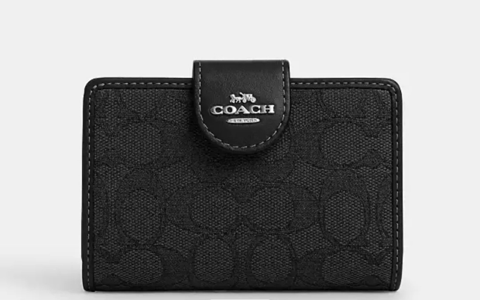 Coach Medium Corner Zip Wallet In Signature Jacquard