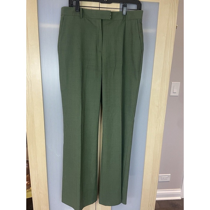 Brooks Brothers Dress Pants Sz 8 Olive Green Loro Piana Wool Career Party Preppy
