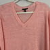 Eileen Fisher Pink V-neck Organic Cotton Sweater L