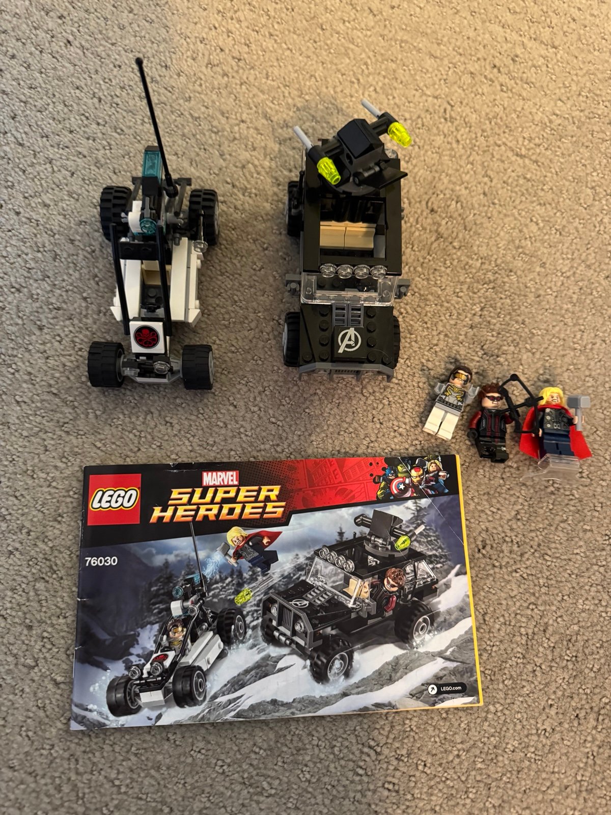 Lego Marvel Superheroes 76030 Avengers Hydra Showdown Complete with Manual