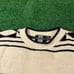 Expressions Sweater Mens Extra Large Cream Black Geometric Pullover Vintage Y2K