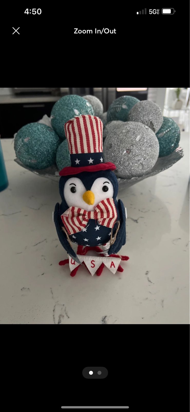 Patriotic Boy Felt Bird Decor